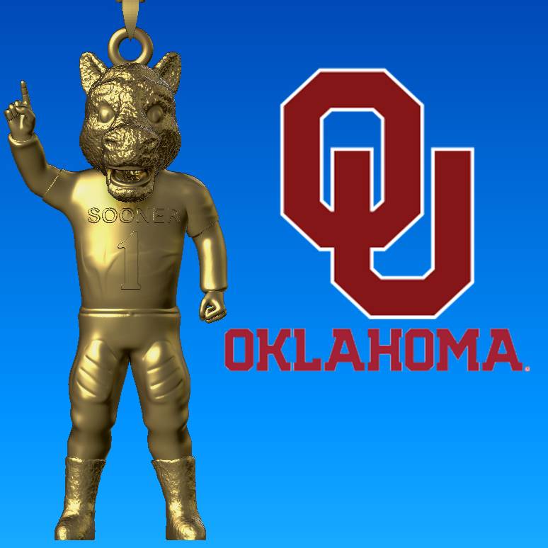 NCAA - Necklaces Oklahoma Sooners - Hanging Figurine