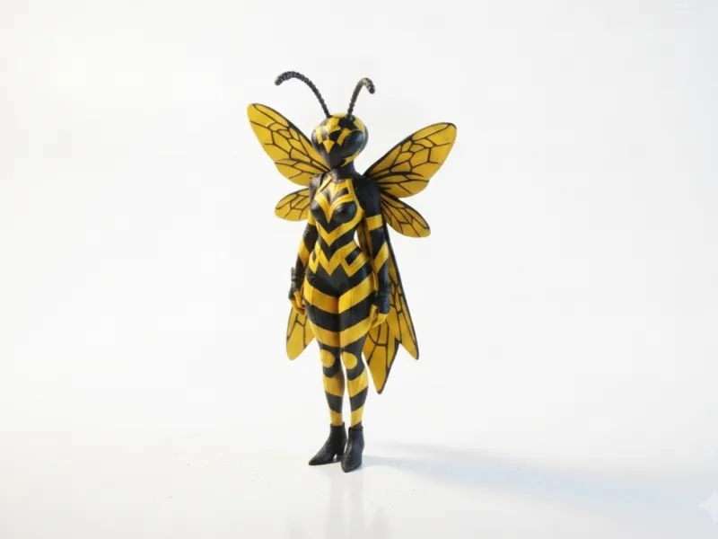 蜂女手办奇幻角色3D打印模型