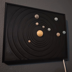 Minimalistic Solar System Wall Art
