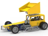 Vintage Winged Supermodified stock car Version 3 Scale 1:25-0