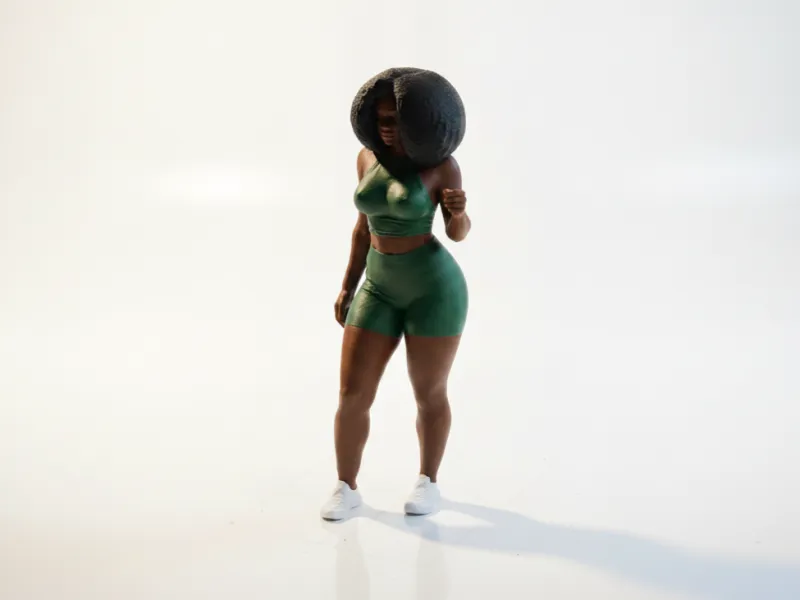 Athletic Woman Figurine Fitness Sports 3D Printable