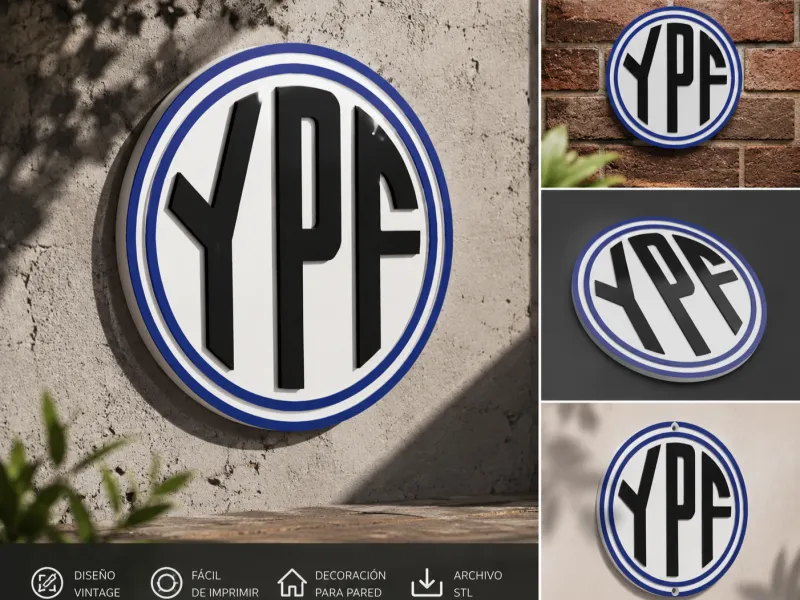 YPF PLAAT - Vintage YPF Plaat | Historisch Logo Argentinië
