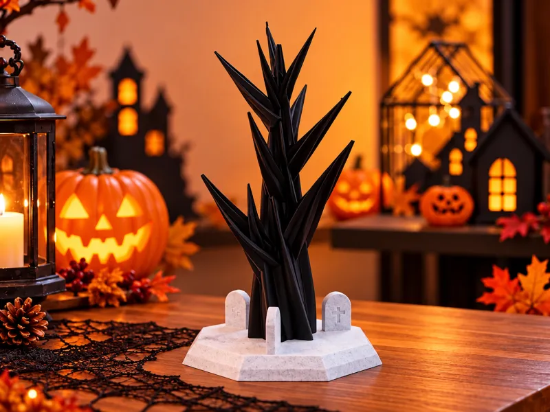 Décoration d'Halloween Arbre Mort du Cimetière de Minuit