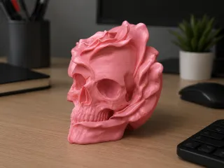 THE SKELETON HEAD ROSE / FORBIDDEN ROSE / GOTHIC DECOR