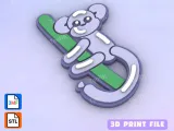 Badge Reel Topper Flat Back monkey balloon-0