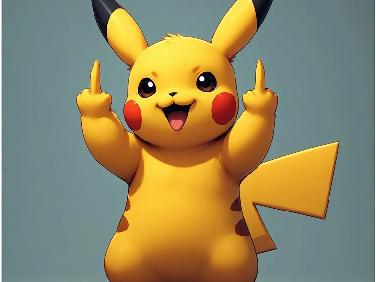 PIKACHU DOING THE FINGER