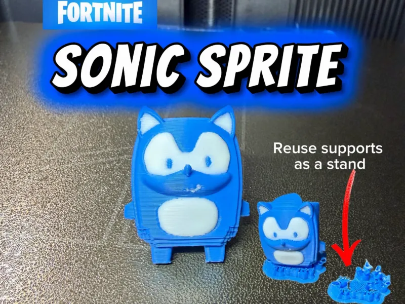 Sonic Sprite uit Fortnite