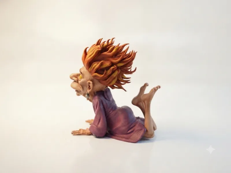 Zen Meditation Figurine Female Sculpture 3D Printable
