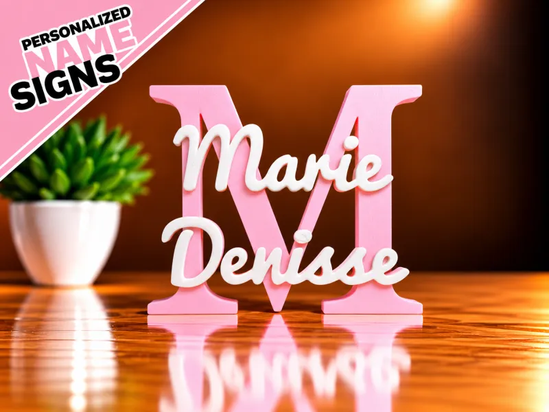Placa de Nome 3D - Marie Denisse
