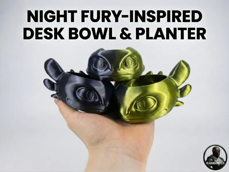Night Fury -Toothless Inspired Planter & Desk Bowl