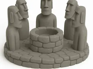 Moai - tea light holder