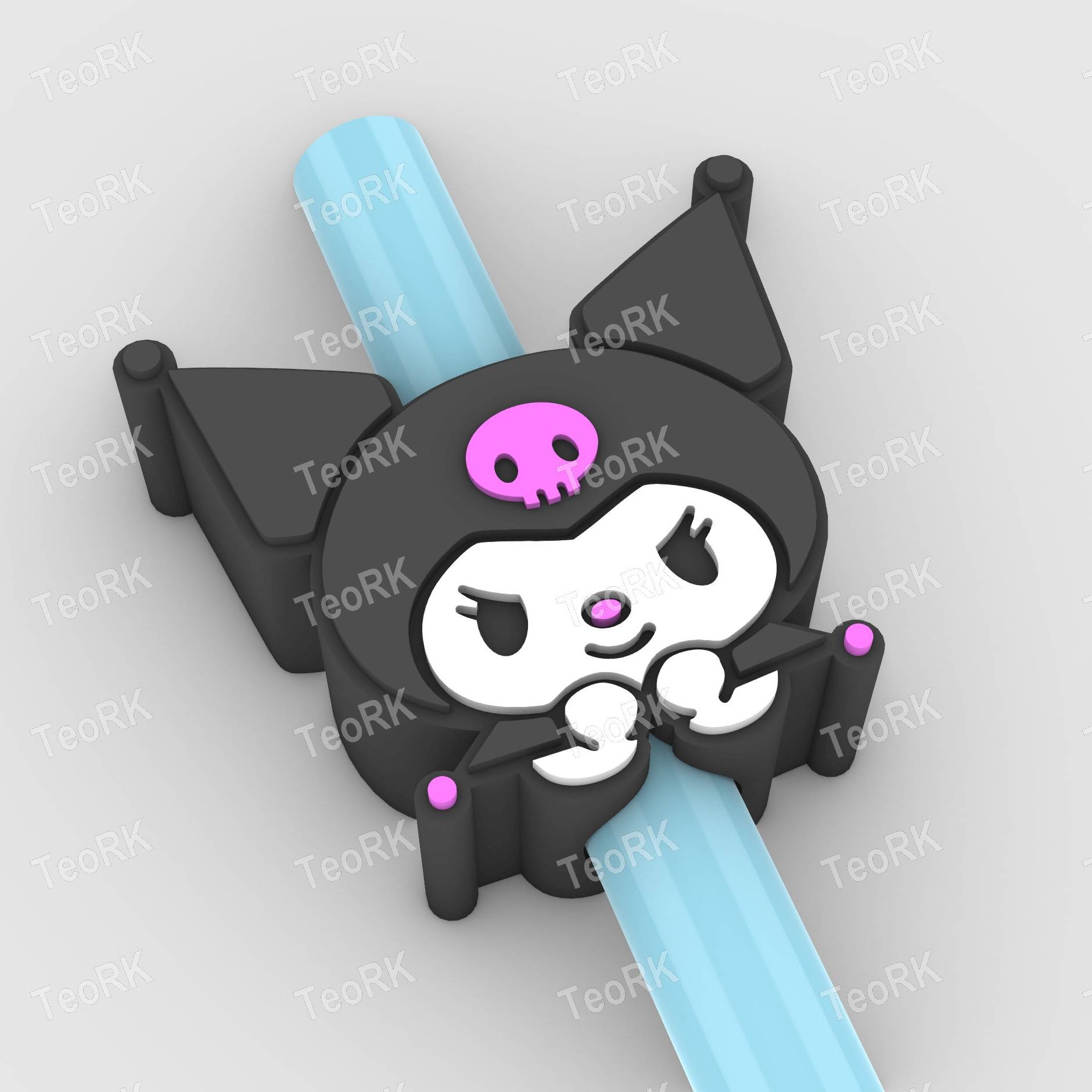 Straw Topper KUROMI CARTOON