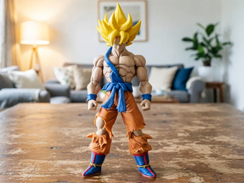 Super Saiyan Son Goku Standbeeld - Dragon Ball Z Animefiguur 3D