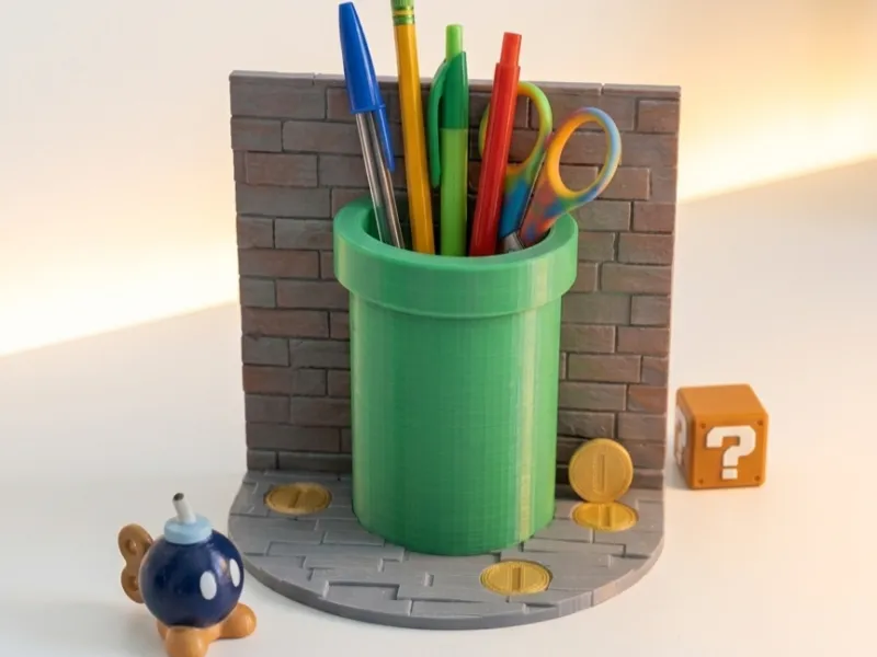 Mario Bros Schreibtisch-Organizer & Diorama