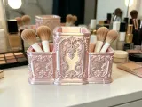 Rococo Embossed Compartmentalized Makeup Brush Holder-0