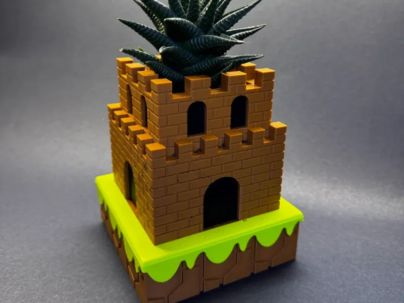 Super Mario-Inspired Castle Planter