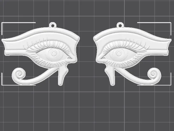 real Eye of Horus earrings (片面)