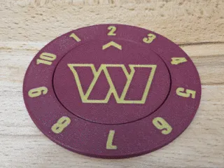 Washington Commanders Drink Count Coaster Single+Multi Color