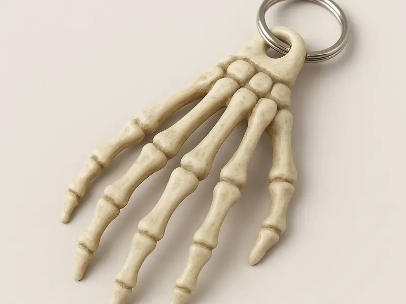 ☠️ Skeleton Hand Keychain – Haunted Grip