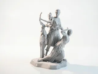 Artemis and Iphigeneia Classical Sculpture 3D Printable