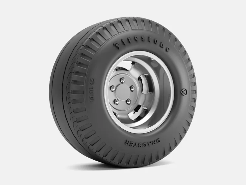 15x12 US Indy Mag Wheel, Firestone Dragster Slick
