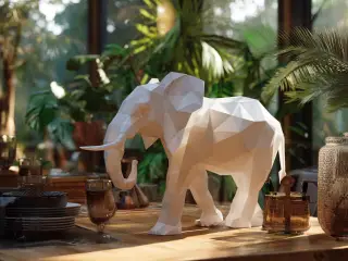 Polygonal Elephant 01