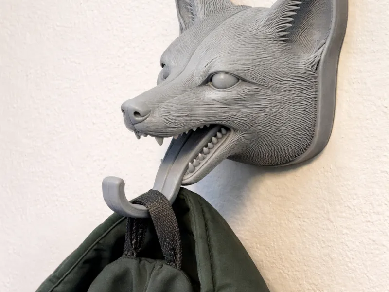 Fox Head Wall Hanger Coat and Key Holder Hook