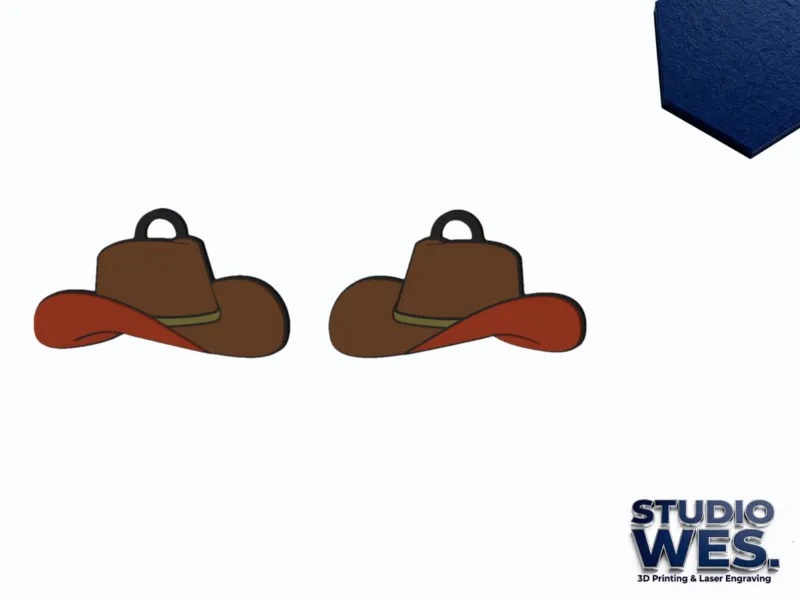 Cowboy Hat - Earring & Pendant v2