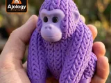 Knitted Cute gorilla – STL & 3MF Files for 3D Printing-0