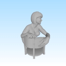 buste d'une femme nue sur une chaise