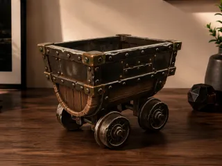 Fantasy Minecart decor, miniature storage