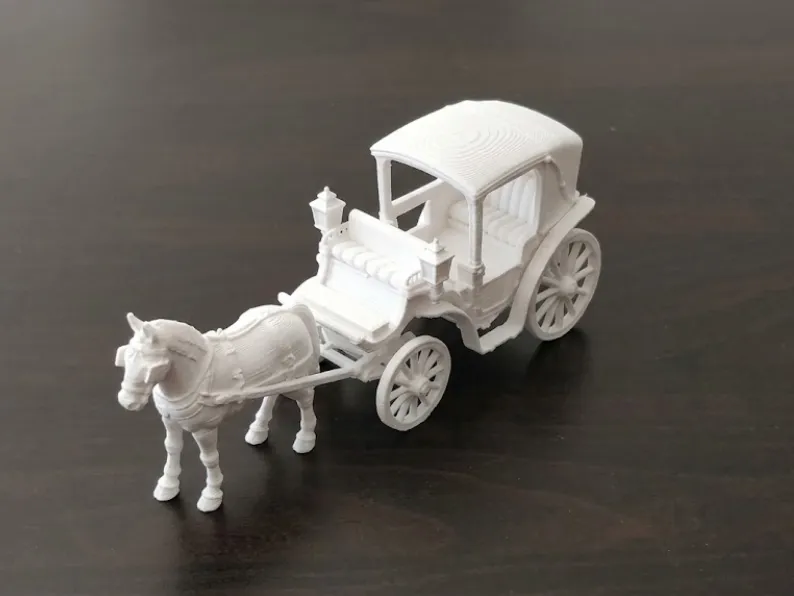 Antiga Carruagem Puxada a Cavalos – Carruagem Vintage do Século XIX