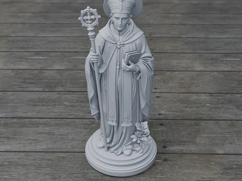 Der heilige Aquilinus von Évreux - Andachtsstatue