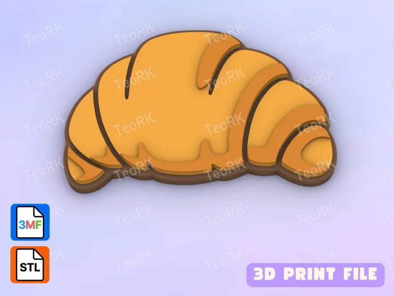 Badge Reel Topper Flat Back croissant bread