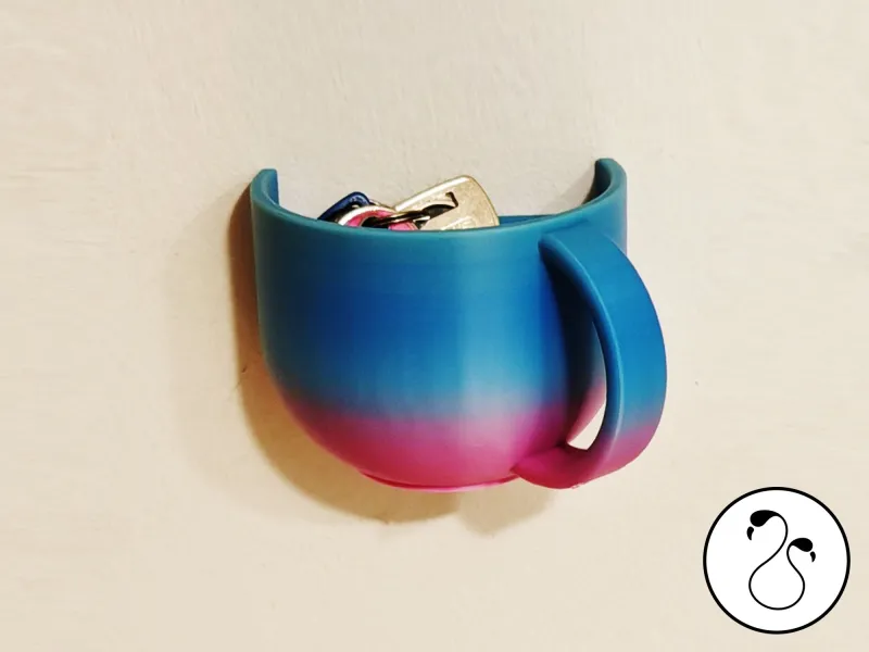 Organizador de Parede em Forma de Meia Caneca e Porta-Chaves