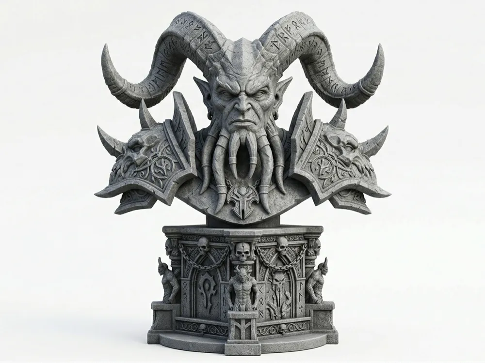 3D Printer Files | 3MF File | Kil'jaeden statue - World of