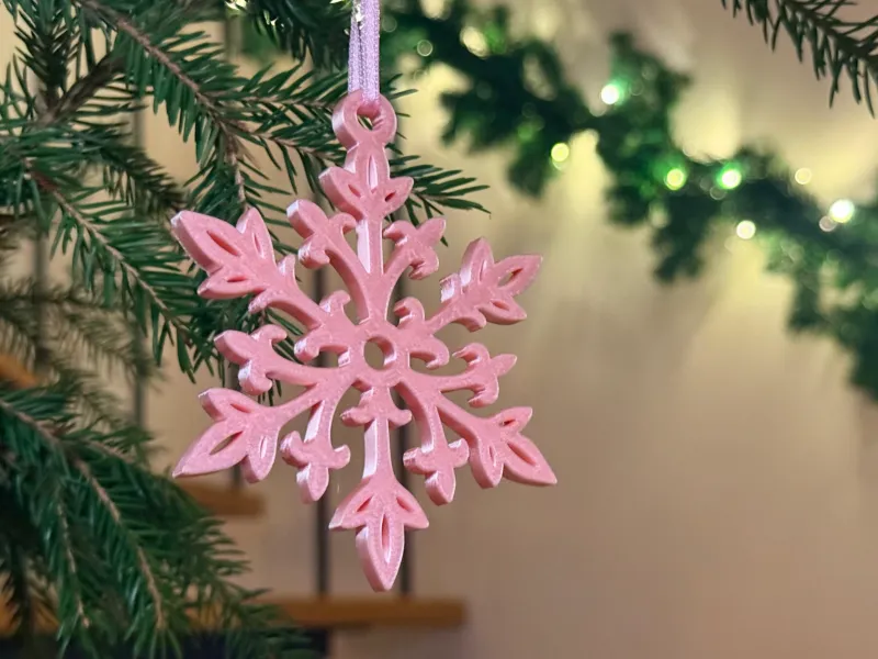 Snowflake Christmas tree ornament
