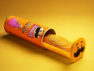 Pringles Chips Slider Tray with a Functional Lid