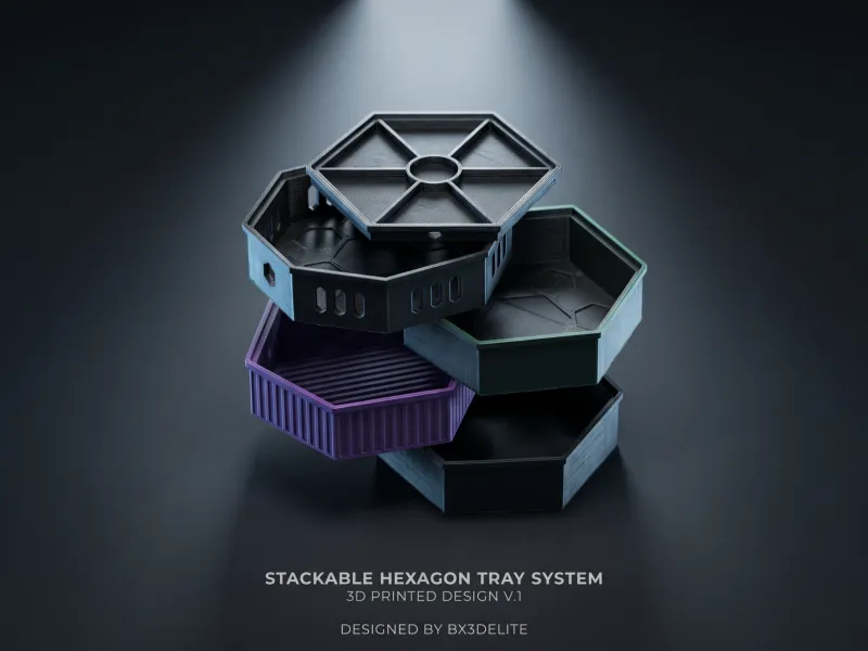 Stackable Hexagon Trays System