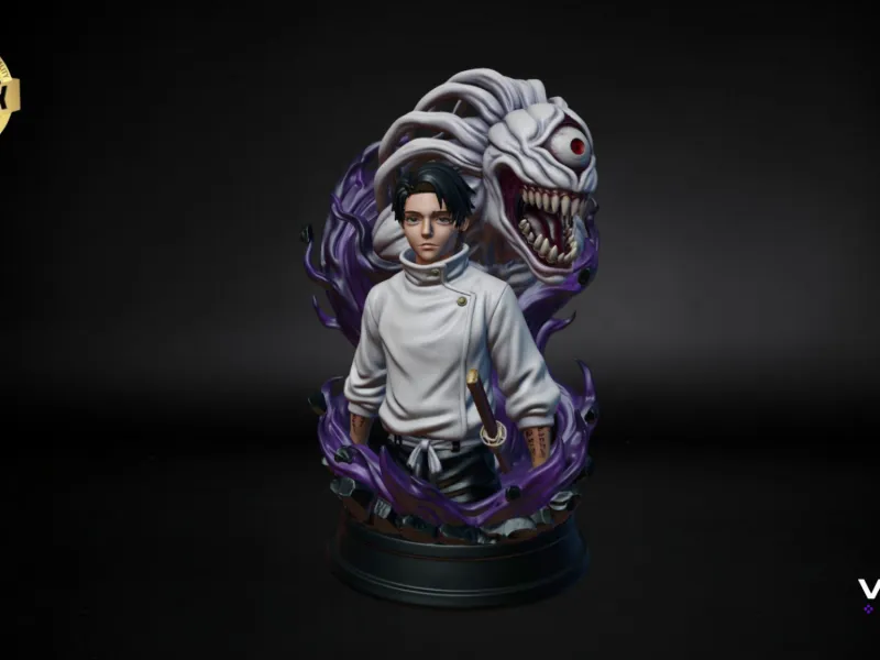 Yuta Okkotsu Bust STL 3D Model Jujutsu Kaisen Fan Art