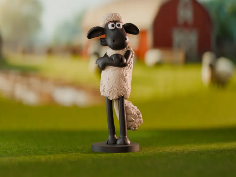 Figurilla de Shaun el Cordero Personaje de Dibujos Animados Coleccionable