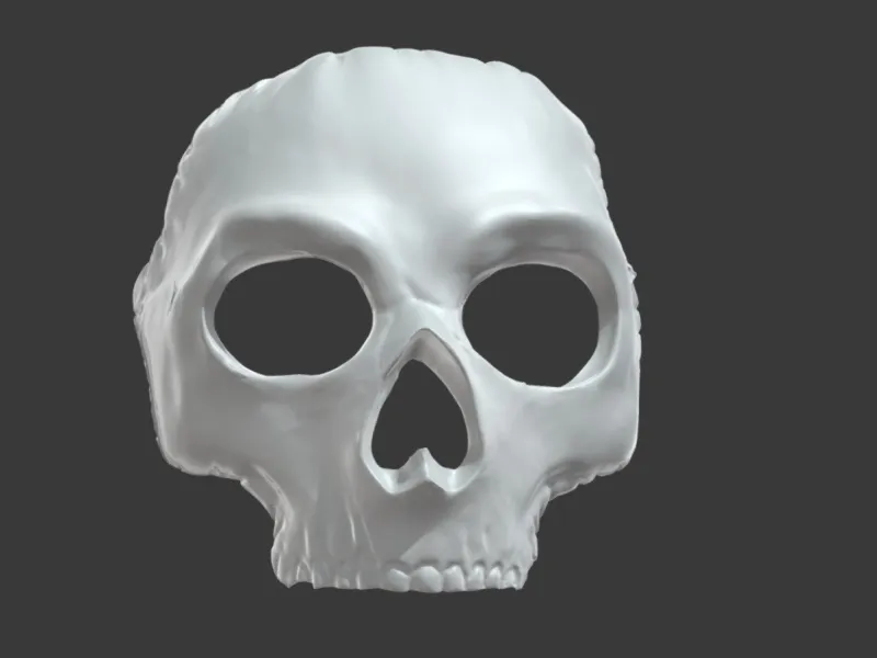 Bone White Skull Mask 3D Printable Model