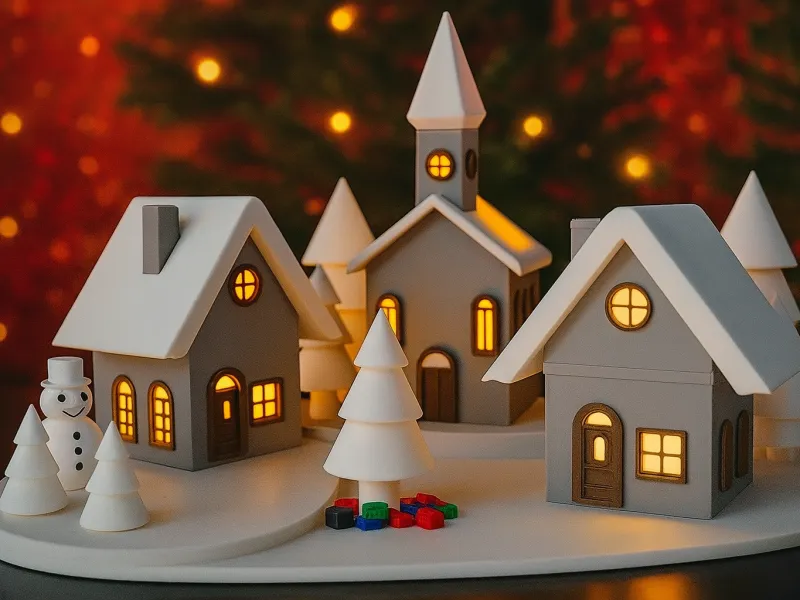 Christmas Village with Tea Light or LED