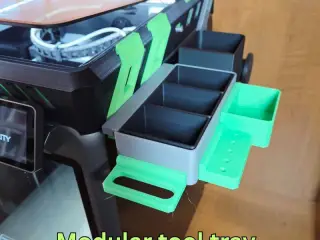 Modular tool tray for K2 D3P riser LITE
