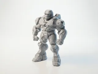 Buff Master Chief Figurine Gaming Collectible 3D Printable