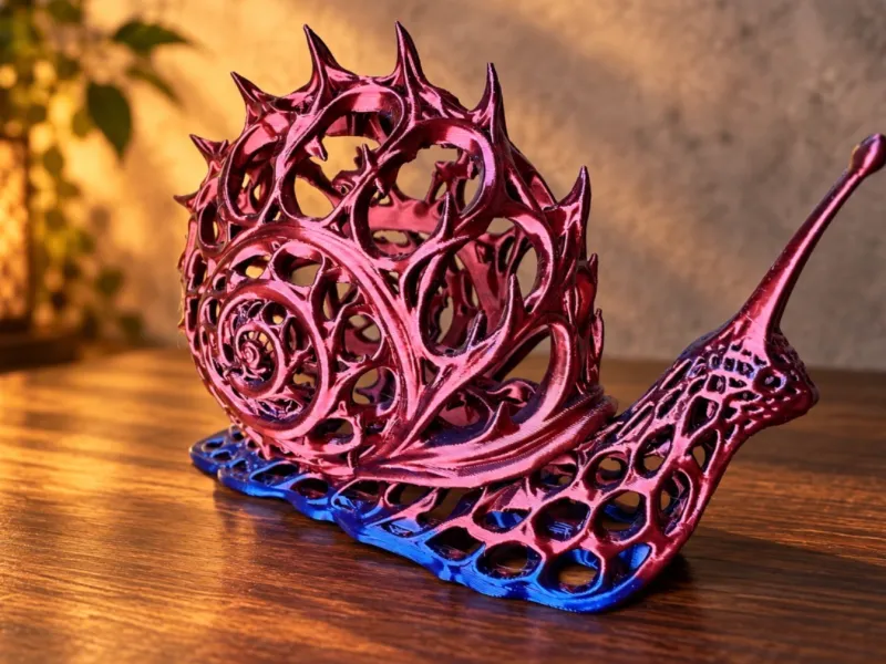 Caracol Espiral Voronoi – Escultura Orgânica de Filigrana
