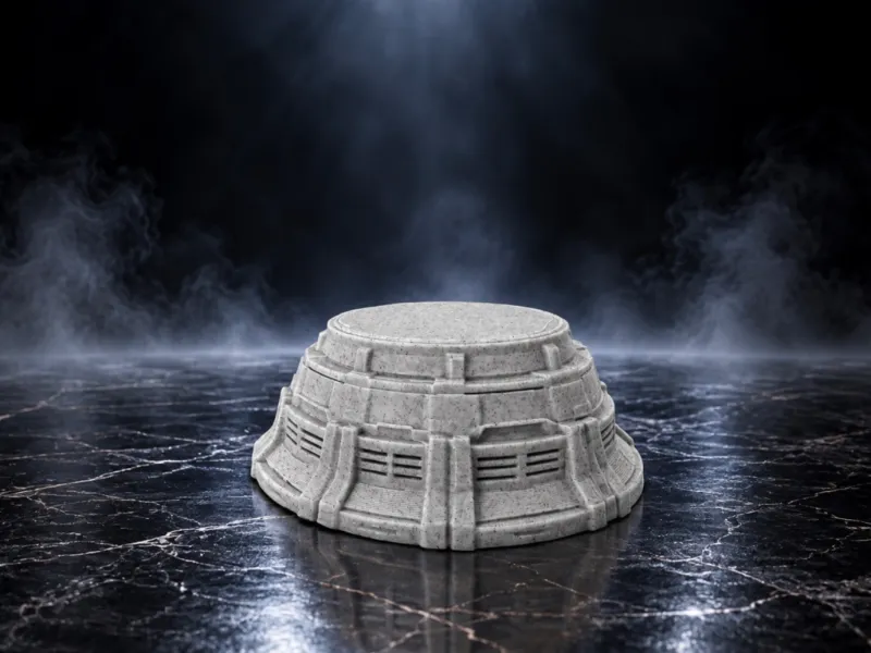 Sci-Fi Display Pedestal | Armored Collectible Stand