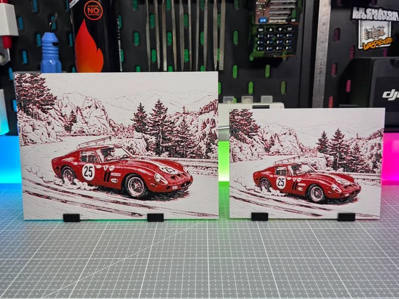 Ferrari 250 GTO - Hueforge - 4 Kleuren
