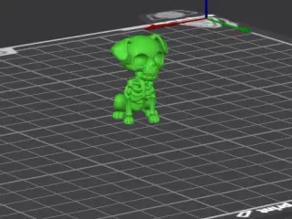 Cute Cartoon Skeleton Dog