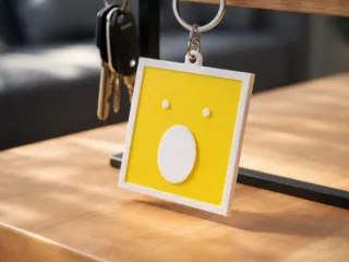 Llavero Emoji Cuadrado Boquiabierto